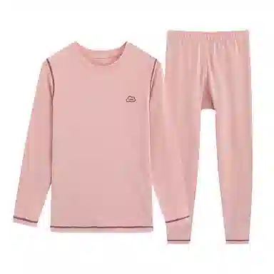 贴身领域 圆领舒适长袖长裤保暖套装 女款