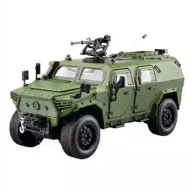 欧洛伊 猛士装甲车高配版 大号合金车 多处可开炮台模块可左右旋转替换 桌面装饰模型摆件 收藏车模