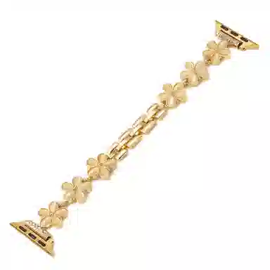 亿祈发 表带 苹果适用 金属材质 五叶草花朵表带男女通用