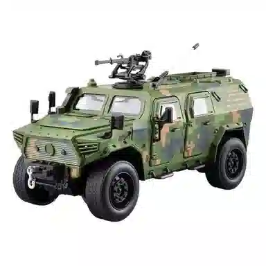 欧洛伊 猛士装甲车高配版 大号合金车 多处可开炮台模块可左右旋转替换 桌面装饰模型摆件 收藏车模