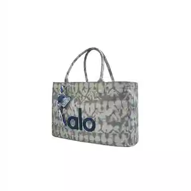 alo yoga Amber Graffiti Tote Bag Large Gray