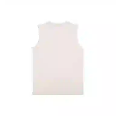 Cotton Aesthetic Wide Shoulder Sleeveless T-Shirt