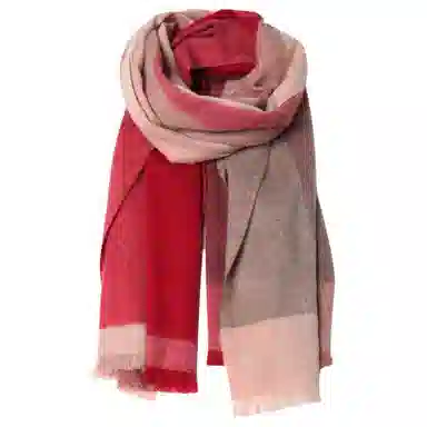 恒源祥 秋冬季保暖 经典格子大尺寸披肩 山羊绒 围巾 女款