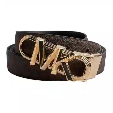 Michael Kors Reversible Logo Leather Belt Brown
