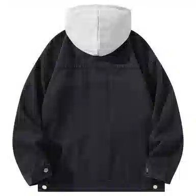 帕丁顿熊 美式复古小熊人物刺绣宽松休闲百搭学院日常穿搭假两件水洗做旧可拆卸连帽牛仔外套 男女同款