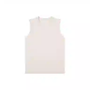 Cotton Aesthetic Wide Shoulder Sleeveless T-Shirt