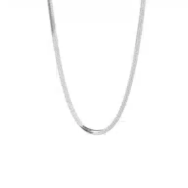 cooraree Blade Cuban Chain Necklace Silver