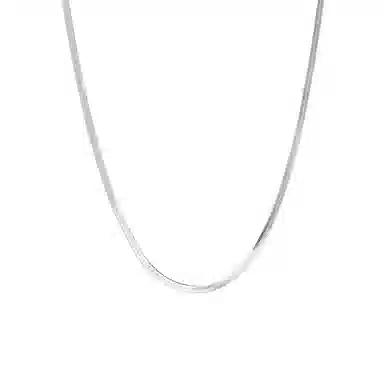 cooraree Blade Cuban Chain Necklace Silver