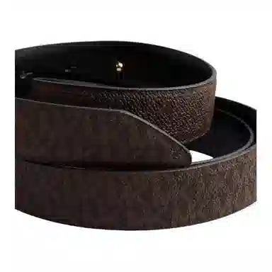 Michael Kors Reversible Logo Leather Belt Brown