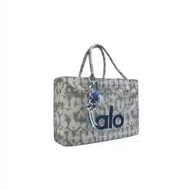 alo yoga Amber Graffiti Tote Bag Large Gray