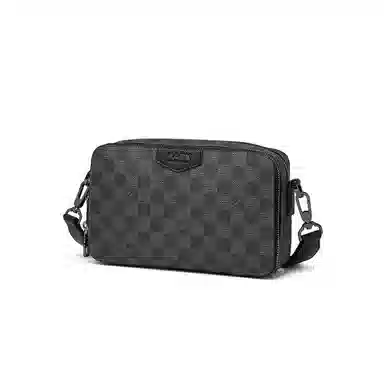 FAIRWHALE Embossed Logo Shoulder Bag Black