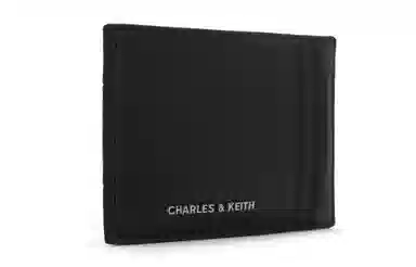 CHARLES&KEITH Soft Woven Card Holder Cotton Candy Pink Black