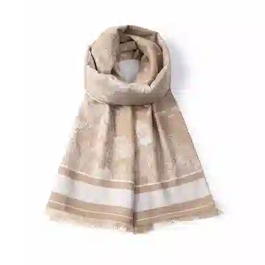 红豆 保暖小众时尚百搭设计高级感柔软 聚酯纤维 绒线围巾 男女同款情侣款