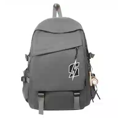 單倉 韩系高颜值卡通设计通勤百搭学院风背包初高中学生大容量轻便耐磨书包 尼龙 双肩包 常规 男女同款情侣款 白色/红色/灰色/黑色