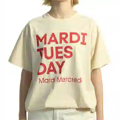 MARDI MERCREDI TSHIRT DU MARDI_BUTTER RED FW25T