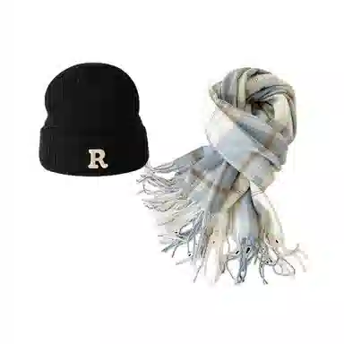 Cgediao Plaid Scarf Set