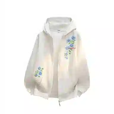 Duoyi Floral Logo Hoodie Jacket