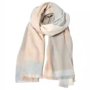 恒源祥 秋冬季保暖 经典格子大尺寸披肩 山羊绒 围巾 女款