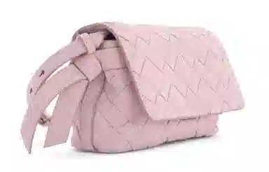 CHARLES&KEITH Woven Suede Small Shoulder Bag Sand Cotton Candy