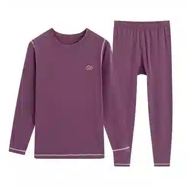 贴身领域 圆领舒适长袖长裤保暖套装 女款