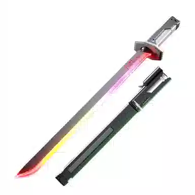 欧洛伊 漂泊者星际火花剑刃 拔剑喷雾炫彩流光灯发光刀刃剑 发光玩具