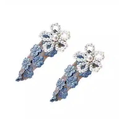 蒙妮 春日繁华珍珠头饰 合金 布艺 发夹 男女同款情侣款