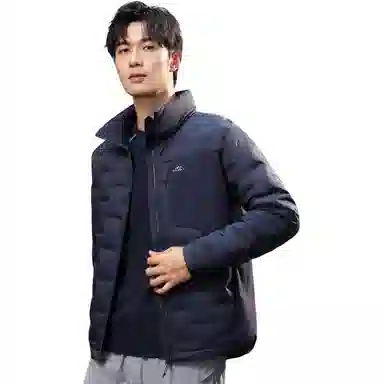 鸭鸭 纯色轻薄立领时尚简约百搭外套羽绒服 男款