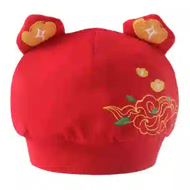 英氏 金宝帽新生儿防风保暖纯棉状元帽 棉 针织帽 儿童款