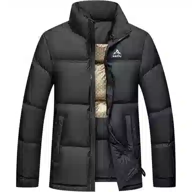 斯巴奴 加厚极寒短款立领拼接面包服时尚百搭保暖通勤羽绒服 男款