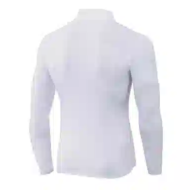 范索米 趣味板鞋长袖半拉链毛绒高弹紧身骑行跑步运动塑身健身衣 男款