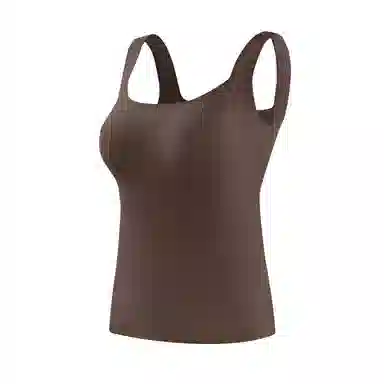 莫代尔 羊绒蚕丝带胸垫柔软亲肤舒适内衣抑菌除螨无痕修身打底衫日常通勤百搭保暖背心 女款