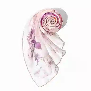 一米画纱 清新飘逸气质外搭披肩大方巾优雅亲肤外出真丝雪纺喷绘防晒 桑蚕丝 丝巾 女款