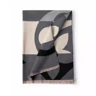 红豆 拼色设计旅游通勤外搭 聚酯纤维 绒线围巾 男女同款情侣款