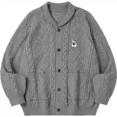 PSO Brand V-Neck Cardigan