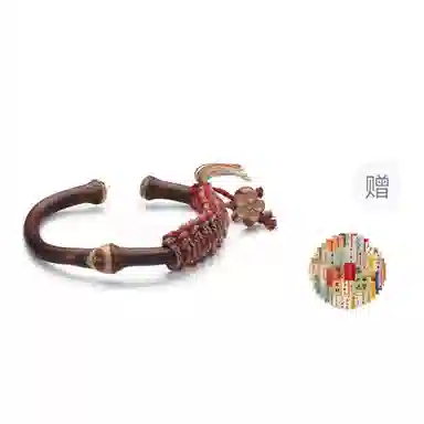 【高品质】 金师傅 在逃公主送祝福平安喜乐 新中式国潮国风招财纳福 编织红绳素圈 鸡血藤 手镯 男女同款情侣款