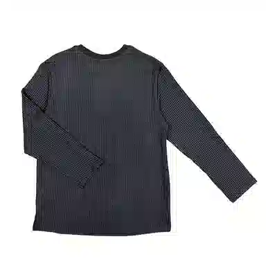 【dme】 美式复古慵懒设计感条纹撞色拼接圆领通勤百搭宽松休闲长袖上衣卫衣 男女同款