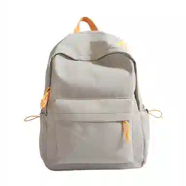 單倉 日韩系小众字母设计通勤百搭背包初高中学生大容量轻便耐磨书包 尼龙 双肩包 常规 男女同款情侣款 粉色/蓝色/绿色/卡其色/黑色