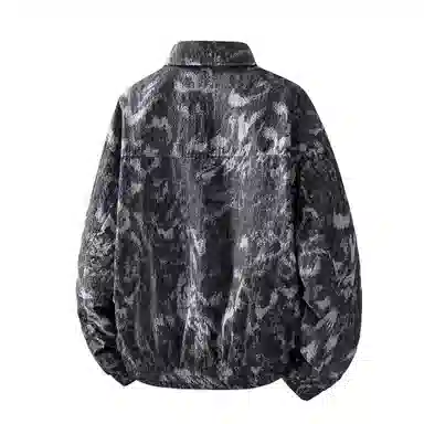 大卫贝肯 美式潮牌通勤无性别主义品牌字母印花复古高街翻领百搭宽松舒适外套夹克 男女同款