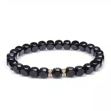 印象眸 新中式精致简约通勤古风高级感小众设计气质显白时尚黑方糖转运珠手饰 礼盒包装#好运天然 玛瑙 手串 男女同款情侣款