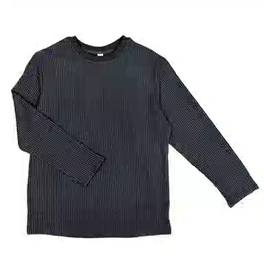 【dme】 美式复古慵懒设计感条纹撞色拼接圆领通勤百搭宽松休闲长袖上衣卫衣 男女同款