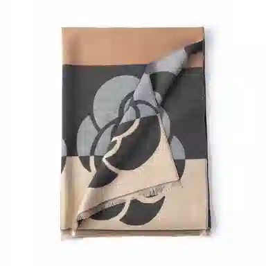 红豆 百搭时尚柔软花卉图案保暖外搭披肩 聚酯纤维 绒线围巾 男女同款情侣款