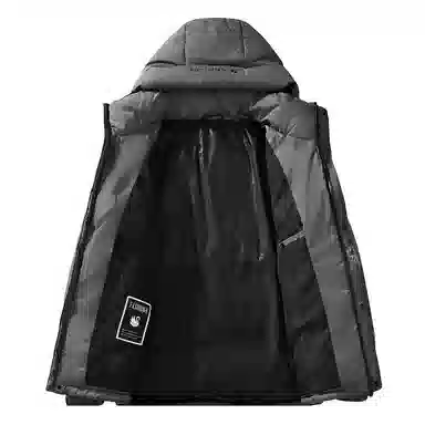 鸭鸭 鹅绒冬季保暖简约休闲时尚舒适抗寒连帽羽绒服 男款