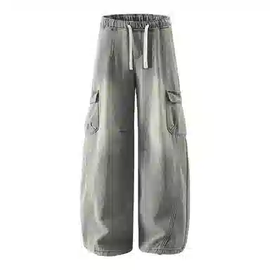 马员外 秋季情侣款长裤牛仔裤 男女同款