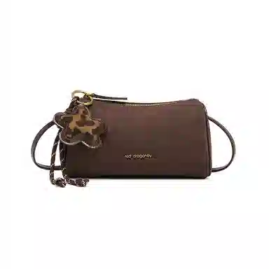 红蜻蜓 简约设计复古通勤 合成革 单肩包 常规 女款 咖啡色