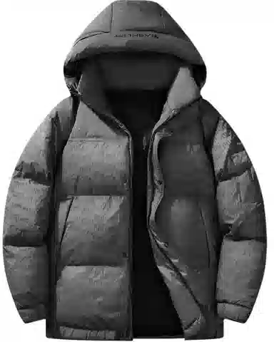 鸭鸭 鹅绒冬季保暖简约休闲时尚舒适抗寒连帽羽绒服 男款