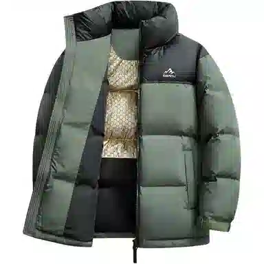 斯巴奴 加厚极寒短款立领拼接面包服时尚百搭保暖通勤羽绒服 男款