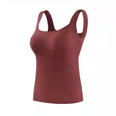 莫代尔 羊绒蚕丝带胸垫柔软亲肤舒适内衣抑菌除螨无痕修身打底衫日常通勤百搭保暖背心 女款