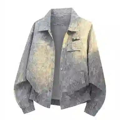 大卫贝肯 美式潮牌通勤无性别主义品牌字母印花复古高街翻领百搭宽松舒适外套夹克 男女同款