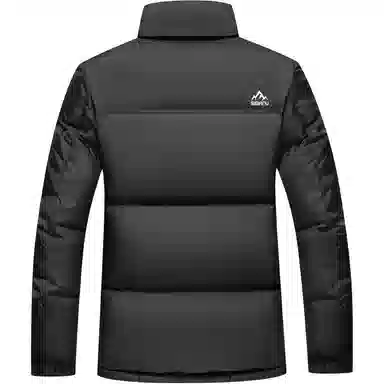 斯巴奴 加厚极寒短款立领拼接面包服时尚百搭保暖通勤羽绒服 男款