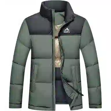 斯巴奴 加厚极寒短款立领拼接面包服时尚百搭保暖通勤羽绒服 男款